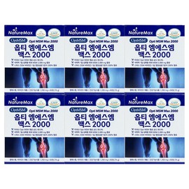 Nature Max Opti MSM Max 2000 1250mg x 60 tablets 6 / 네이처맥스 옵티 엠에스엠 맥스 2000 1250mg x 60정 6개