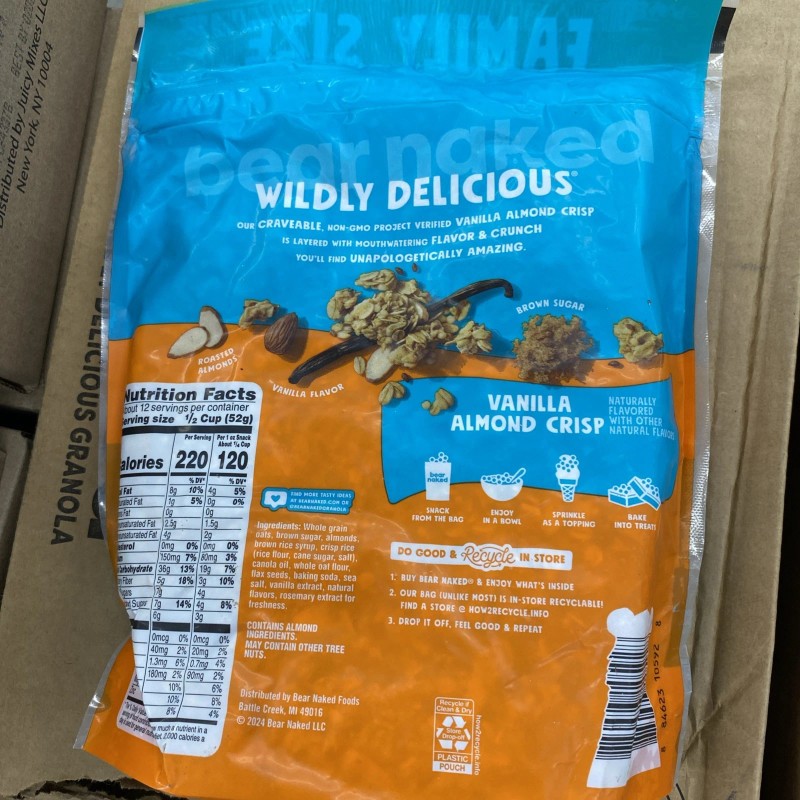 Bear Naked 3 Pack - Bear Naked Granola Vanilla Almond