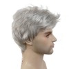 Lydell Men Wig Natural Short Straight Hair Synthetic Full Wigs
