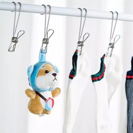 Versatile Stainless Steel Hook Clips Clothespin 24ea