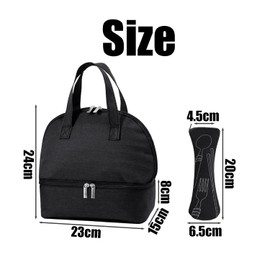 1 Piece of Aluminum Foil Lunch Box Bag, 1 Piece of Portable Tableware Cloth Bag, Durable and Lightweight Design, Good Thermal Insulation Performance, Suitable for Students and Office Workers.