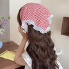 Thinslimer 3PCS Gingham Headband with Ruffle Trim,Non-Slip Hair Soft Head