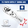 WORKPRO 2-Piece Stubby Handle Ratchet Set with 14 Accessories, 1/4"