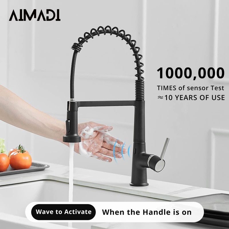 AIMADI Touchless Kitchen Faucet with Pull Down Sprayer, Sensor Smart