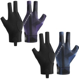 KIRZAX 2 Pack Billiard Gloves, Left Billiard Gloves, Snooker Gloves, Adjustable Billiard Gloves, Non-Slip Billiard Gloves, Suitable for Snooker and Billiard Games