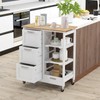 GORELAX Kitchen Island with Storage, Kitchen Trolley on Wheels with