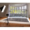 CSFOTO Polyester 8x6ft Big Bright Window Backdrop Zoom Room Background