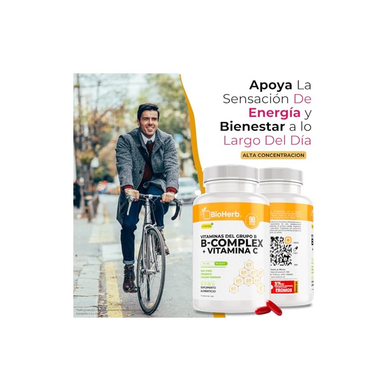 BioHerb® | Complejo B – Fórmula Equilibrada de Vitaminas B1,