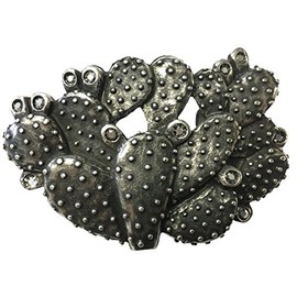 BELTINGER Spines Belt Buckle 4.0 cm | Buckle Belt Buckle 40 mm Solid | Set with High-Quality Rhinestones | Jewellery Clasp, Silver, with crystal rhinestones