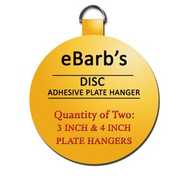 eBarb's Plate Hanger Discs-Quantity of 2 of Each of The 3 and 4 inch Size