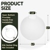 Handblown Frosted Glass Globe Lamp Shade – 1.65" Fitter Opening