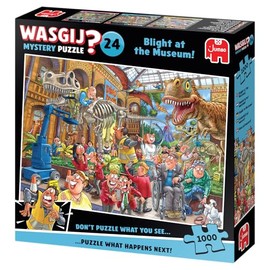 Wasgij Mystery 24, Blight at the Museum - 1000 Piece Jigsaw Puzzles for Adults - Challenging & Brainteasing Adults Jigsaw Puzzle - Puzzle What Happens Next - 100% Recycled Cardboard - 1000pcs - Jumbo