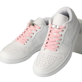 CCSOFTIME Elastic Shoelaces Without Tying for Children Adults, Flat Sneaker Shoelaces with Quick Release, pink