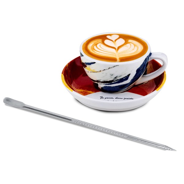 YEmirth Coffee Latte Art Pen, Ago da caffè in Acciaio Inossidabile Cappuccino Latte Art Pen Strumento per L'Arte del caffè Fai-da-Te Decorazioni Natalizie Albero di Natale