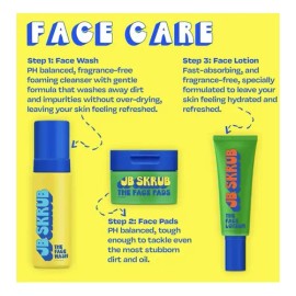 Kit Cuidado Del Rostro Y Cuerpo Para Adolescentes Jr Skrub                                                                                            