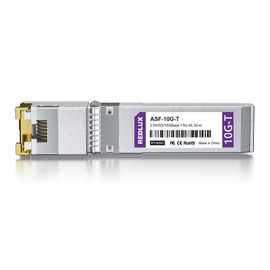 10G SFP+ RJ45 Mini-Gbic Module, CAT.6a/CAT7 RJ45 Connector, 10GBase-T SFP+ Transceiver Compatible for Cisco SFP-10G-T-S, Ubiquiti UniFi UF-RJ45-10G, Mikrotik, Fortinet, Netgear, D-Link, 30M