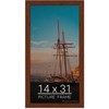 wallsthatspeak 14x31 Dark Walnut Rustic Pine Picture Frame for Puzzles