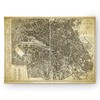Paris Map Blue Gallery Wrapped Canvas Wall Art