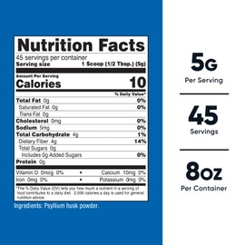 Nutricost Psyllium Whole Husk Powder (Flakes) 8.1oz - Gluten Free & Non-GMO