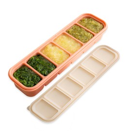 AGUARD MOMOBIN Silicone Food Freezer Tray, Made in Korea, Meal Prep, Freeze Food Storage Cubes Trays with Lids for Purees, Soups, Solid Food Fruit Vegitable Brastmilk, Easy and Safe Design