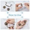 SUPERFINDINGS 4 Sets 3.6inch Vintage Bail Pull Handles Antique Bronze