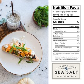 FLORIDA PURE Rosemary Sea Salt 80+ Mineral Sea Salt Unrefined, Non Iodized Natural Sea Salt for Baking, Cooking, Seasoning & Enhancing Taste, Rich in Taste Rosemary Salt, Flaky Sea Salt (1.8 oz Jar)