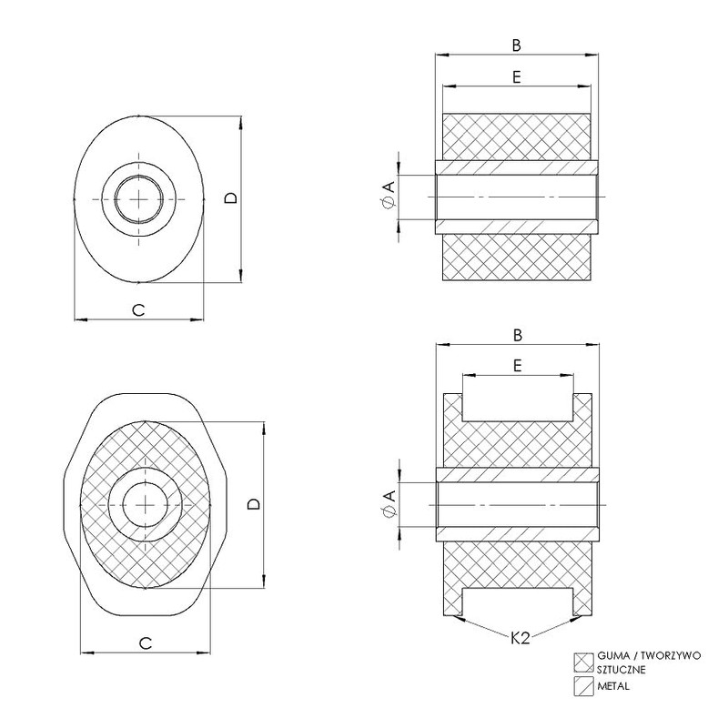 TEDGUM 00725529 Motor Carrier Insert