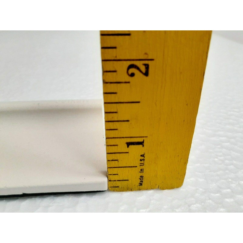 Black 2 x 6 in Ceramic Tile Bullnose Mud Cap