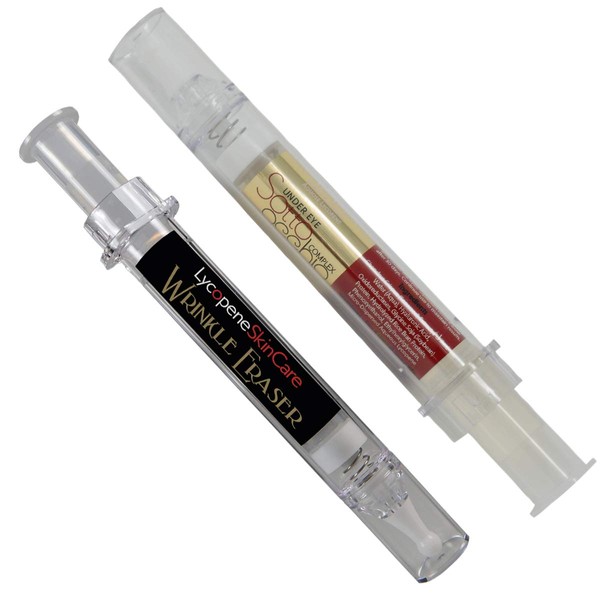 Lycopene Skin Care - Total Eye and Lip Treatment - Under Eye Circle Reducer and Wrinkle Eraser Serums