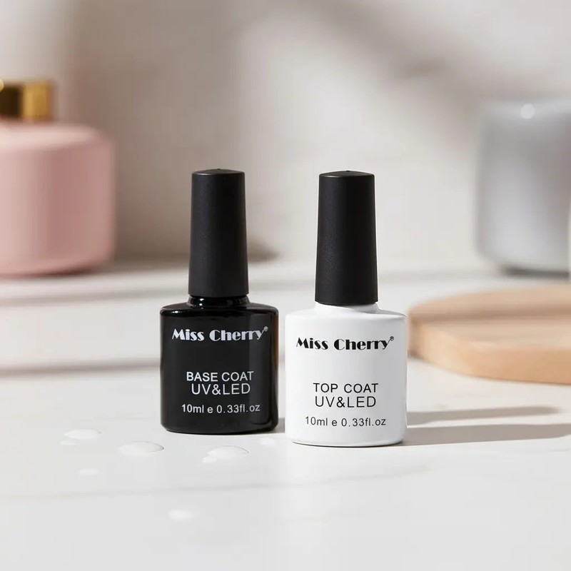 Base Y Top Coat Miss Cherry Uvled Duo De 10ml