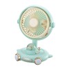 Small Desk Fan with Light USB Rechargeable Quiet Adjustable Wind