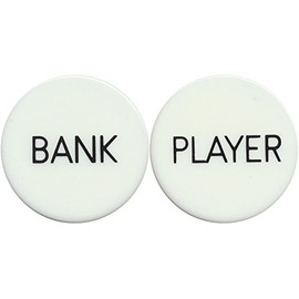 2 Baccarat Bank and Player Button Set Casino Games