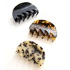 Vingtaine H7690-BE Hair Claw Tortoise Shell Style Domed Hair Clip,