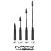 VMS RACING Telescopic Black Bullet Antenna for Ford Trucks All
