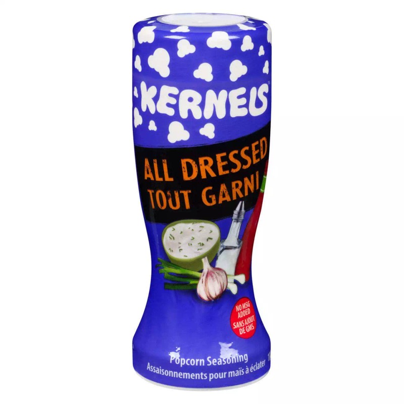 Brandfusion Ltd. Kernels Popcorn Seasoning All Dressed, 110g (4 Pack)