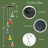 LUJII Solar-Powered Wind Chimes Hummingbird Feeders for Outdoor Use, Featuring