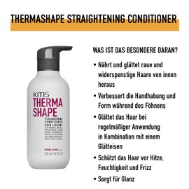 KMS Thermashape Straightening Conditioner for Rough and Unruly Hair, 300 ml
