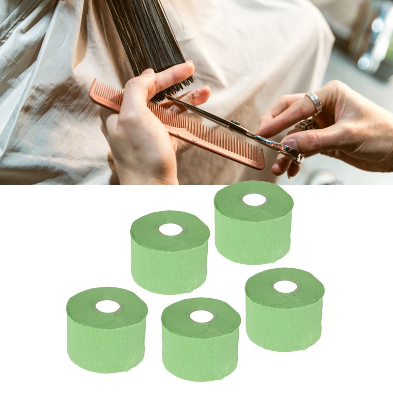 5 Rolls Disposable Barber Paper Neck Strips Self Adhesive Hairdressing