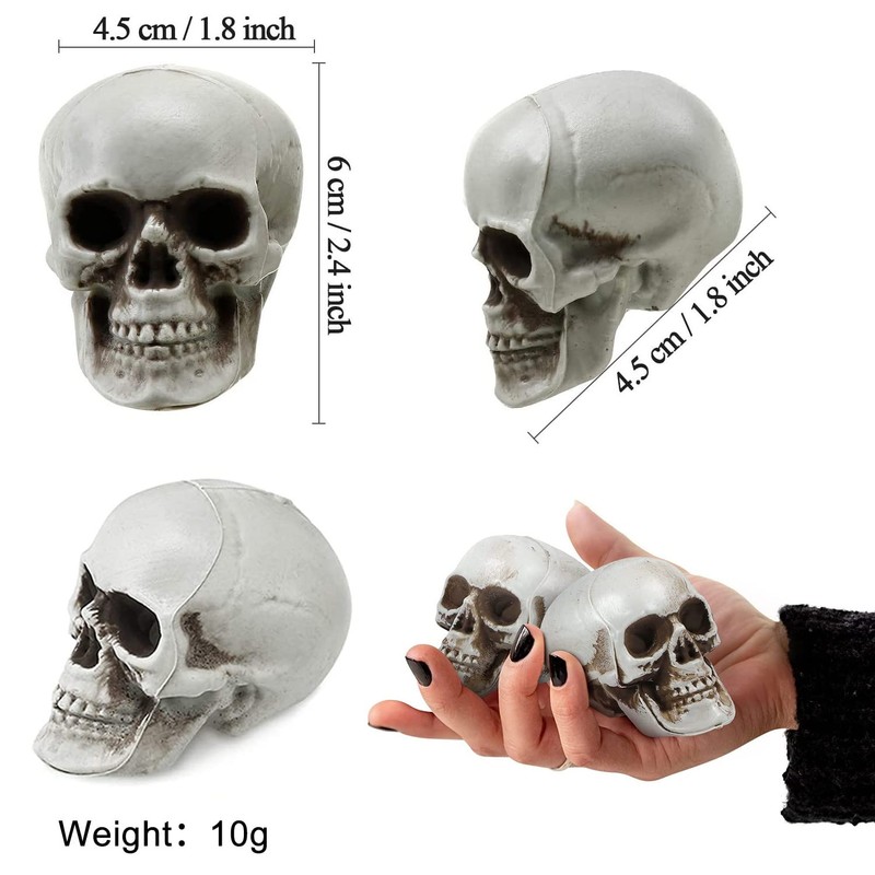 YumSur 10 Pieces Resin Skull Small Realistic Human Skull Replica