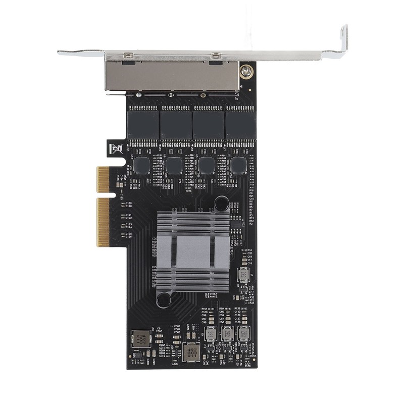 2.5Gb PCIe Network Card Professional 4 RJ45 Ports RTL8125BG Chip