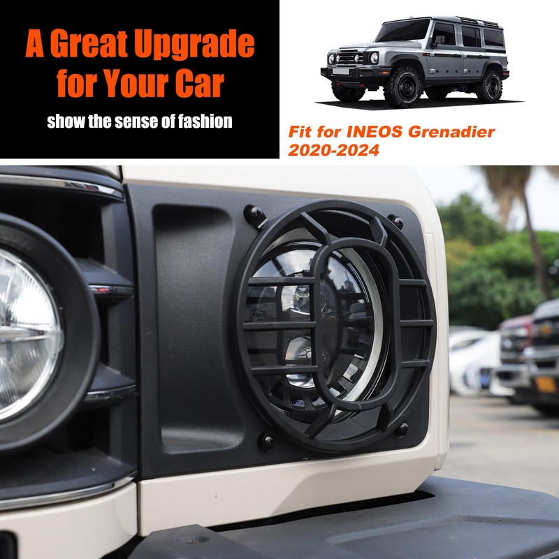 Tumukiw 2PCS Car Headlight Cover Compatible with INEOS Grenadier 2020-2025,