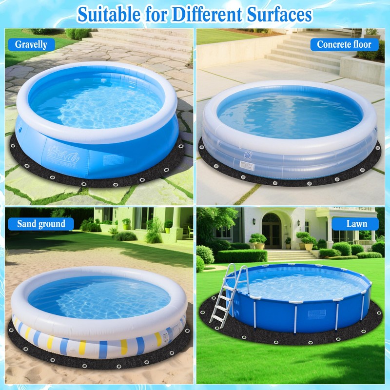 YVVZHOU PANN 300G/M² Thicker Round Pool Pads for Above Ground