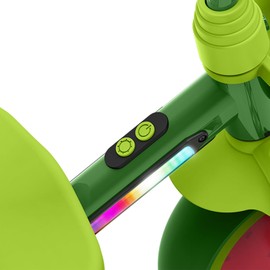 Jetson CoComelon Light-Up Trike, Front and Rear Baskets, Multi-Colored LED Lights, Seatbelt and Bell, Green, Ages 2-4, Medium