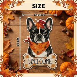 Fall Boston Terrier Decor Outdoor - Boston Terrier Fall Dog Decor Double Sided Garden Flag Outside Vertical Autumn Holiday Welcome Yard Decoration Lawn Outdoor Decor