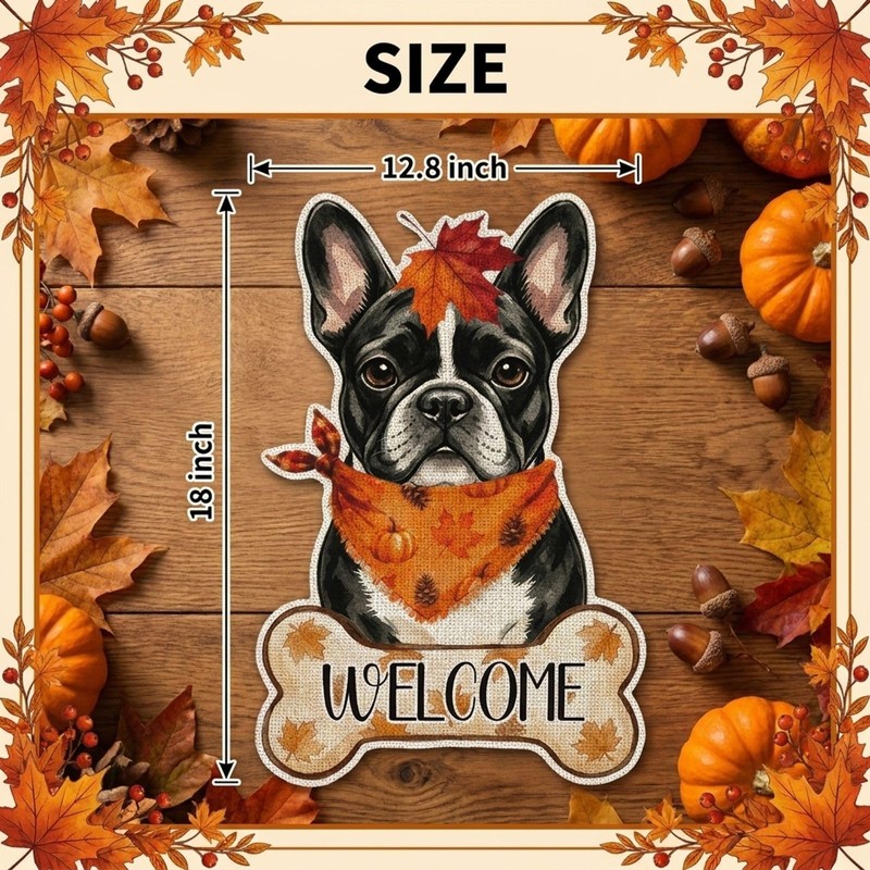Fall Boston Terrier Decor Outdoor - Boston Terrier Fall Dog