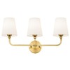 METWET Bathroom Light Fixtures, Brushed Gold Vanity Lights with Flared