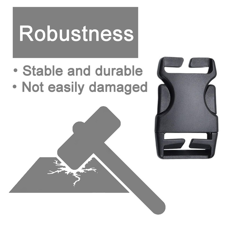 YJFY Pack of 2 Buckles Click Lock Backpack Strap Buckle