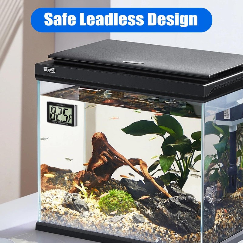 AQUANEAT Aquarium Thermometer 2 Packs, Fish Tank Thermometer, Aquarium Digital