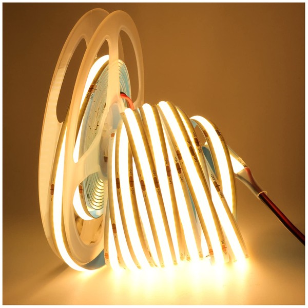 Tesfish LED Strip Light 24 V, Strip COB Warm White