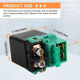 Starter Solenoid Relay for Honda Shadow 750 VT750 1998-2010 / VT1100 Shadow 1100 Spirit 1997-2007 / CBR600RR 2003-2014/CBR 600 F2 F3 F4 F4i 1991-2003 for Kawasaki Vulcan 500 800 900 1500-1700 2000